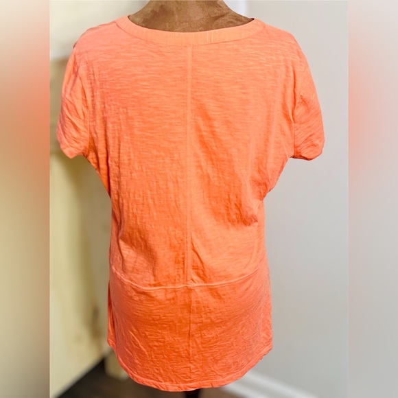 Orange/Coral Embroidered Top Small - Picture 2 of 5